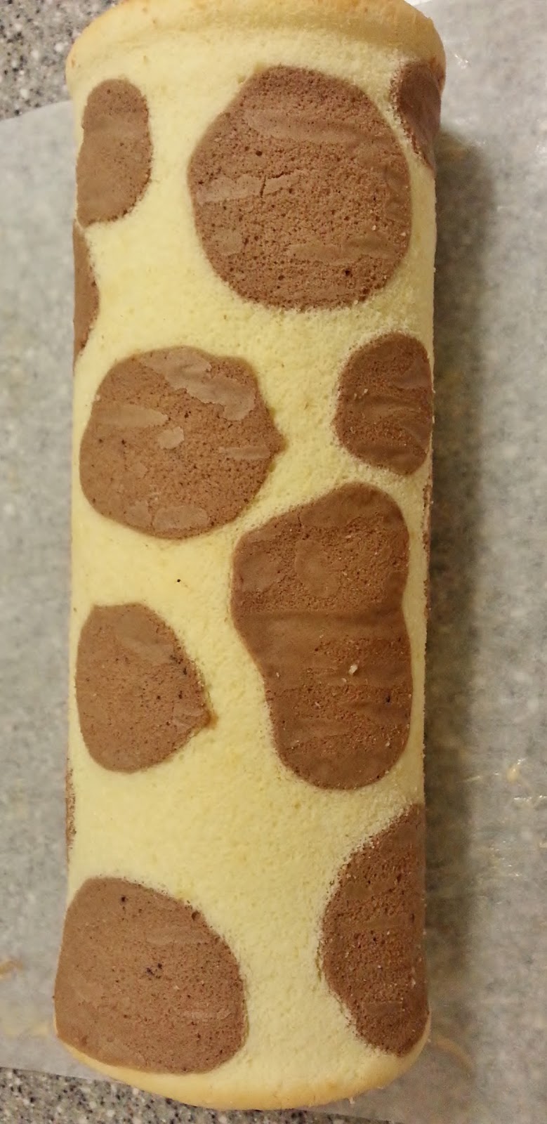 Patterned Swiss Roll (Giraffe print) Recipe themoodkitchen