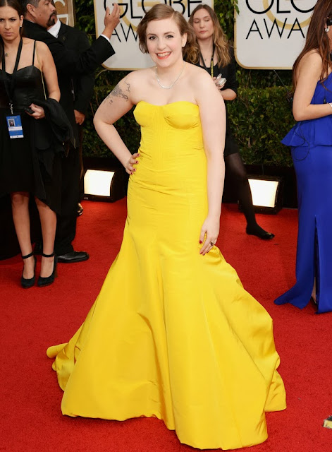 Lena Dunham in Zac Posen at the Golden Globes Lena Dunham in Zac Posen at the Golden Globes