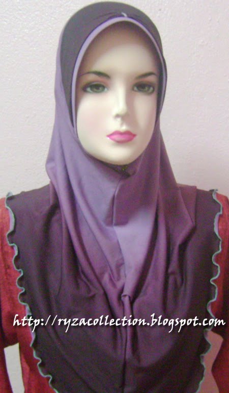 Tudung Dua Tone Ala Ariani Lycra