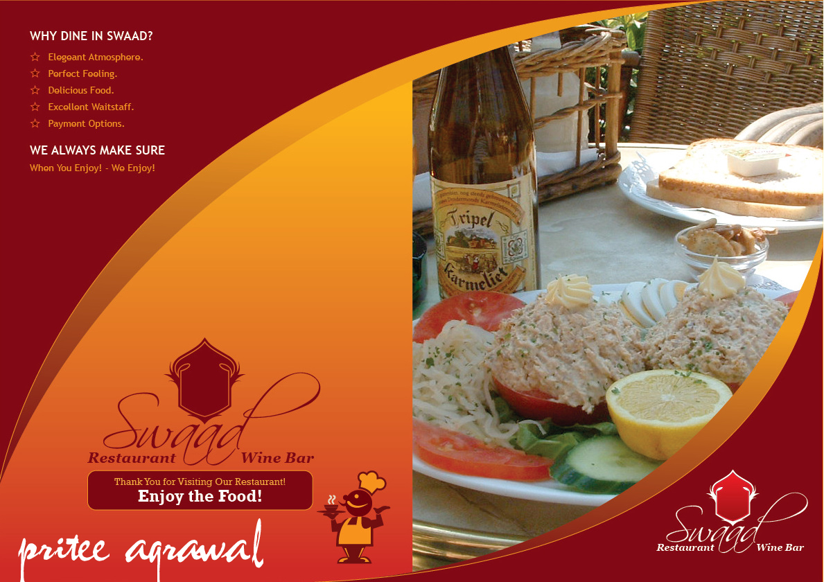 designer animator photographer menu card design