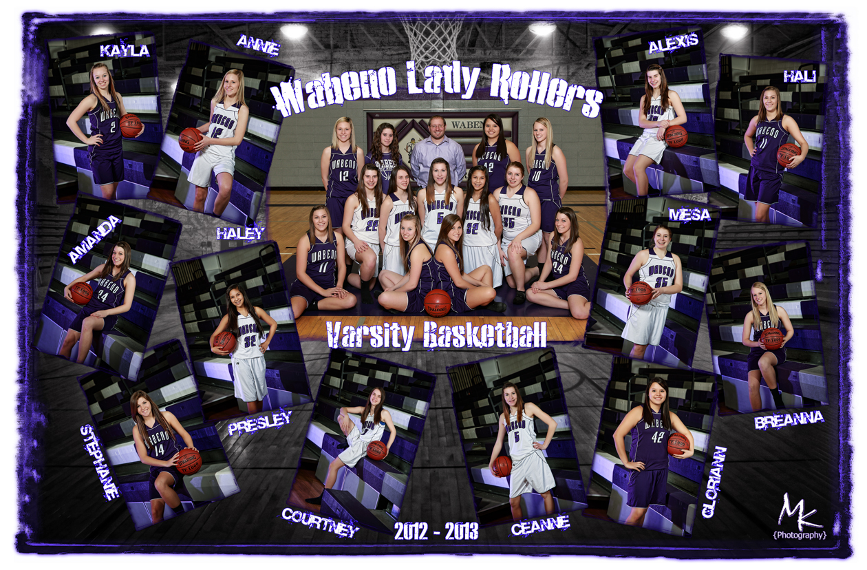 MK Photography Wabeno Lady Roller Varsity Basketball Team Sports