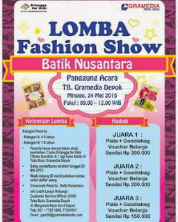 Lomba Fashion Show Batik Nusantara Depok Mei 2015