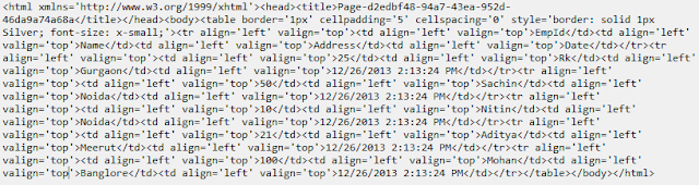 How to convert a data table to HTML - ASP .Net C# - Convert Datatable to html file