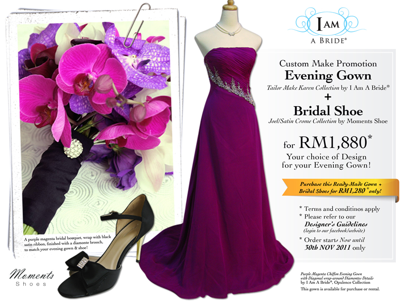 Custom Make Bridal Evening Gown Bridal Shoe for only RM1880 Custom Make Bridal Evening Gown Bridal Shoe for only RM1880