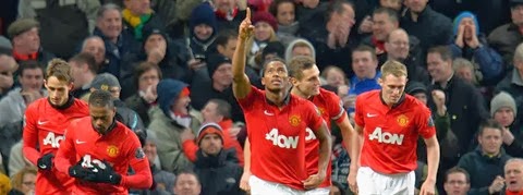 Aksi Antonio Valecia selepas menjaringkan gol pertama Manchester United - ManUtd.com video gol,keputusan man united vs+ swansea 11 january 2013