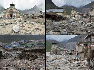 Kedarnath Shrine before Devastation Kedarnath on 16-17 June 2013