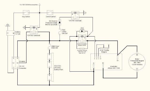 Wiring Schematic: A Little More Progress | Electric Motorcycle Conversion