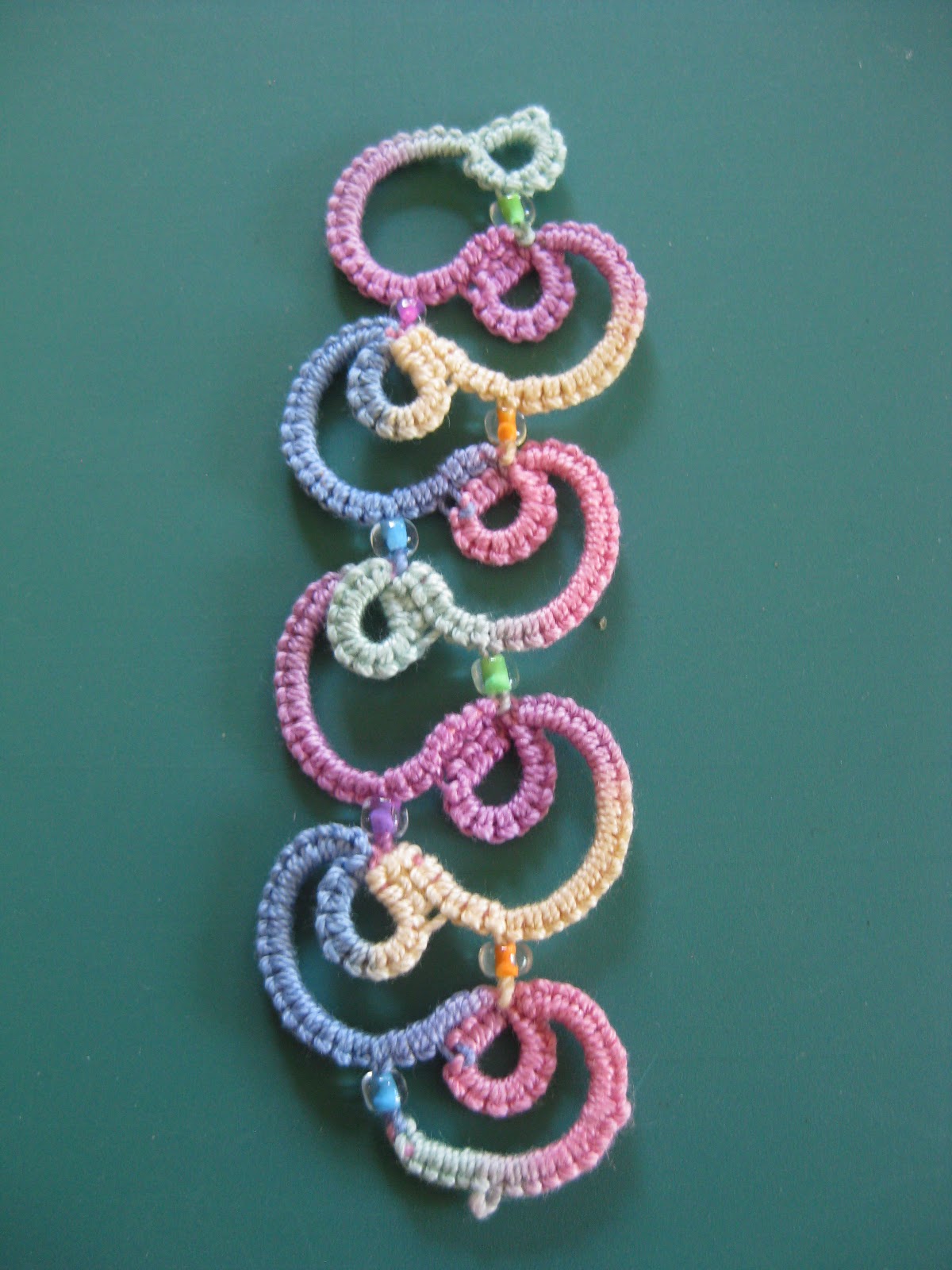 needle tatting swirl bracelet needle tatting swirl bracelet