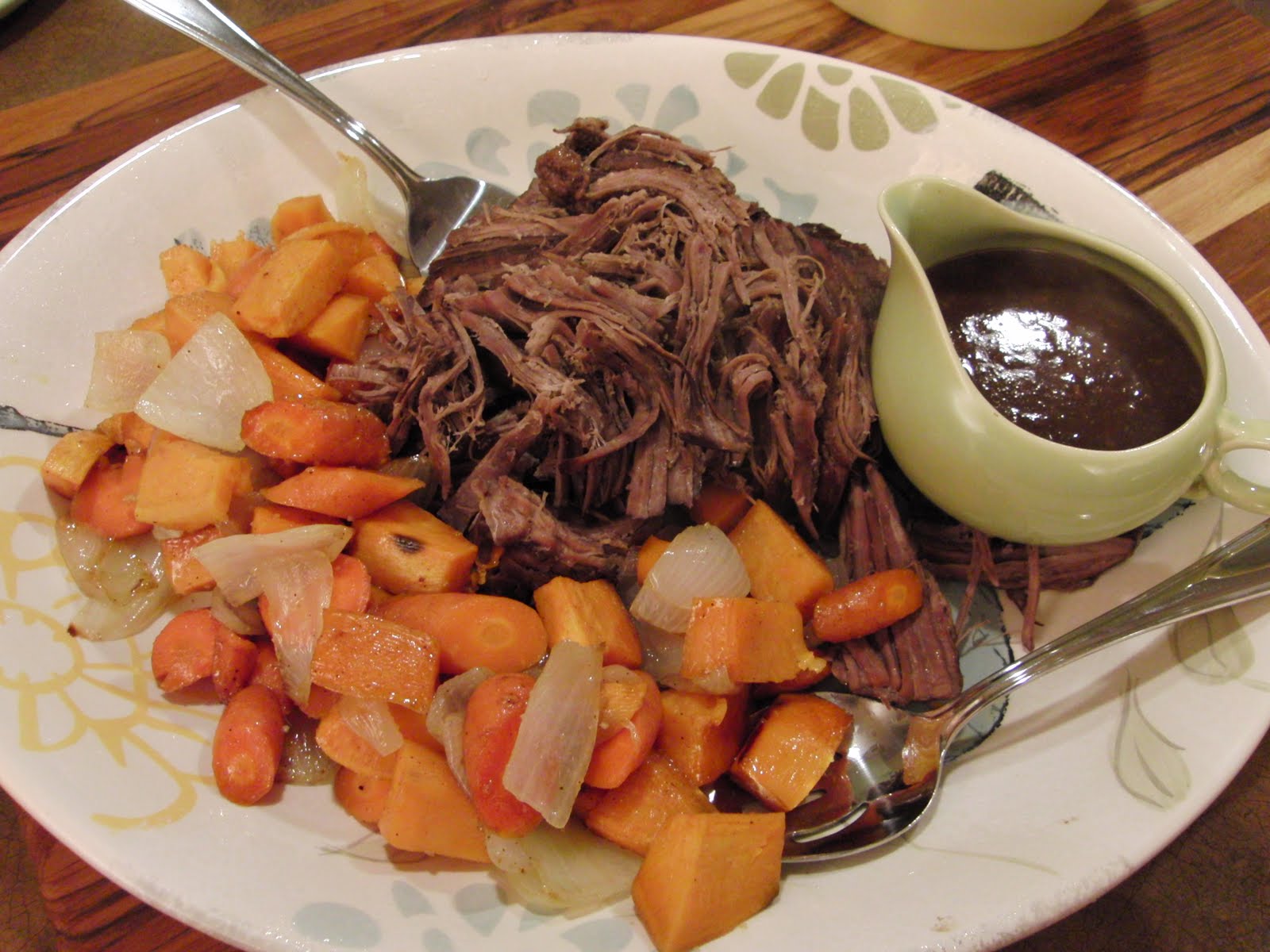 Curly Girl Kitchen Pot Roast with BrownSugar Glazed Sweet Potatoes