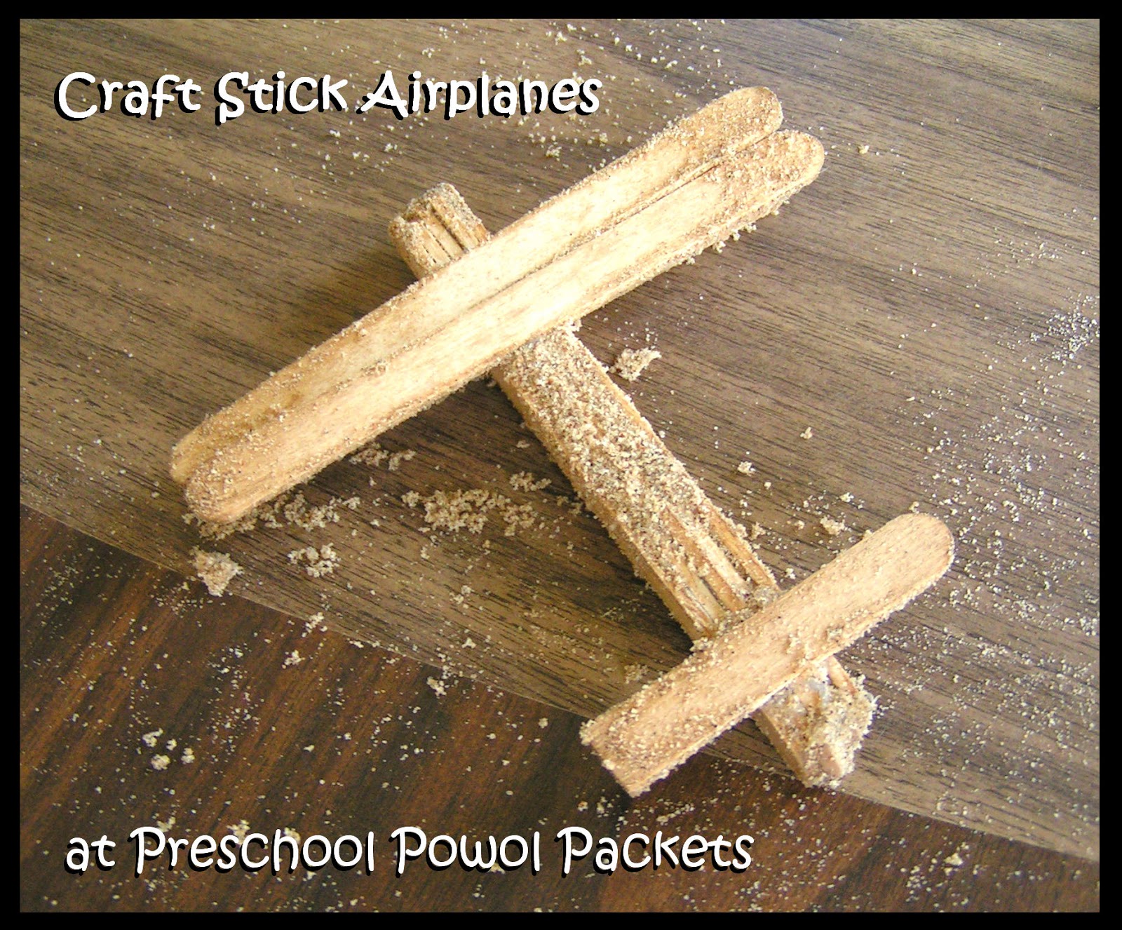 Craft Stick Airplane Preschool Powol Packets