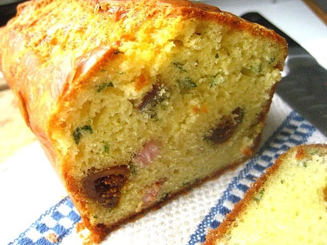 Fig, Bacon & Chervil Cake
