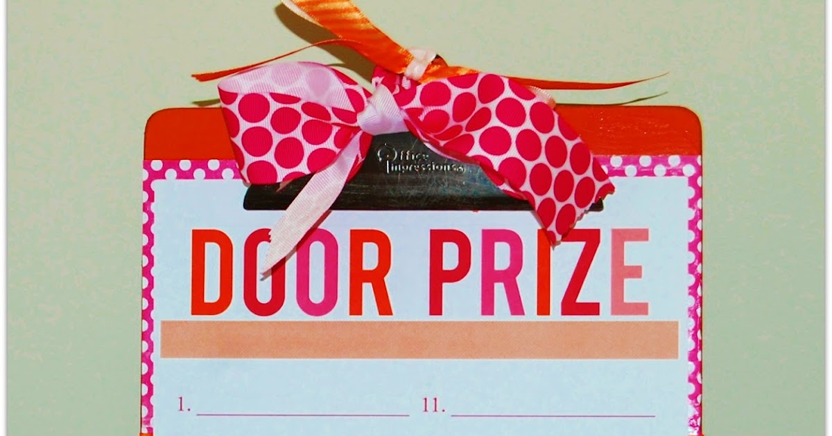 Door Prize Party Printable + Jazzed Up Clipboard
