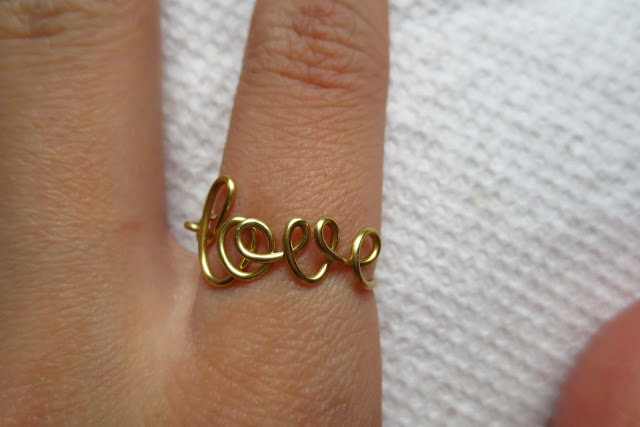 diy love wire ring