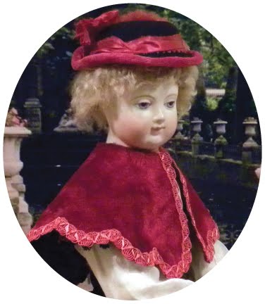 A Henri Rostal Mon Trésor bisque head musical pull-along doll, French circa  1914