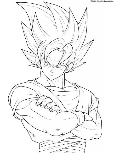 dragon ball z goku colouring pages colorings net