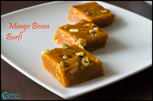 Mango Besan Burfi Recipe Mango Besan Burfi Recipe