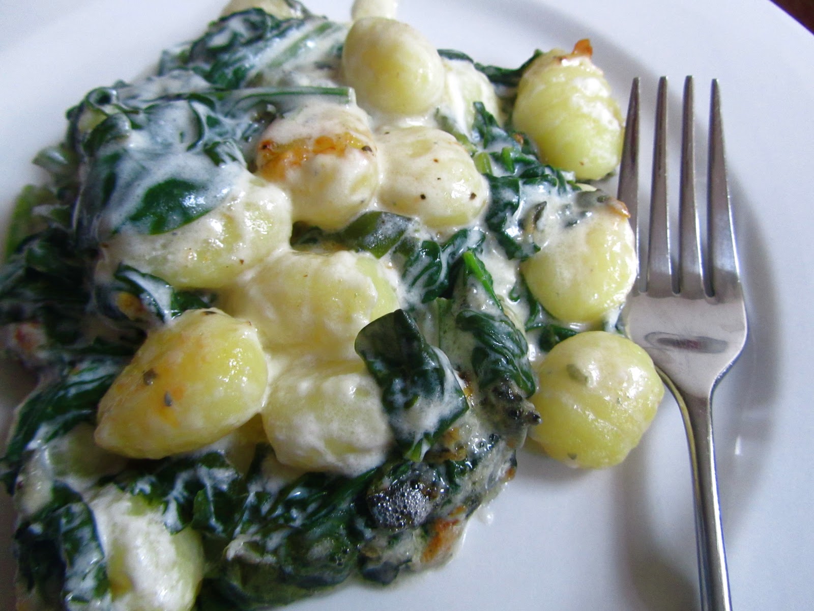 Gnocchi and blue cheese bake