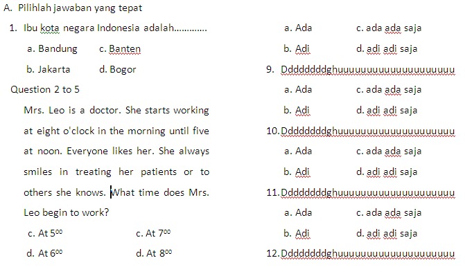 Smart Work Cara Pembuatan Soal Pilihan ganda