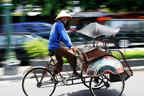 Travelling around Jogja: Becak: Jogja Cycle Rickshaw
