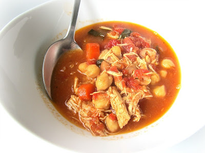 moroccan soup chicken chickpeas kale garam masala enjoy