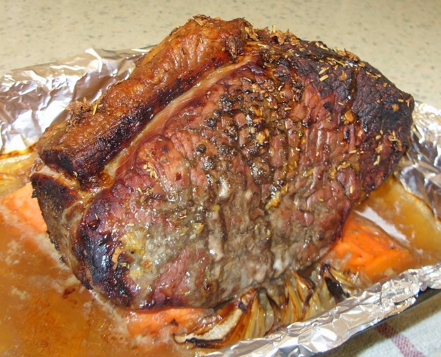 Jenny Eatwell's Rhubarb & Ginger Rose Veal topside roast super