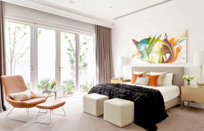 Paintings For Bedroom Bedroom With Modern Furniture And