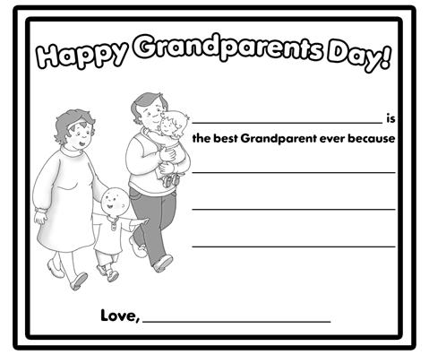 The cutest grandparents day coloring pages Grandparents Day Printable Coloring Pages : Let's Celebrate!