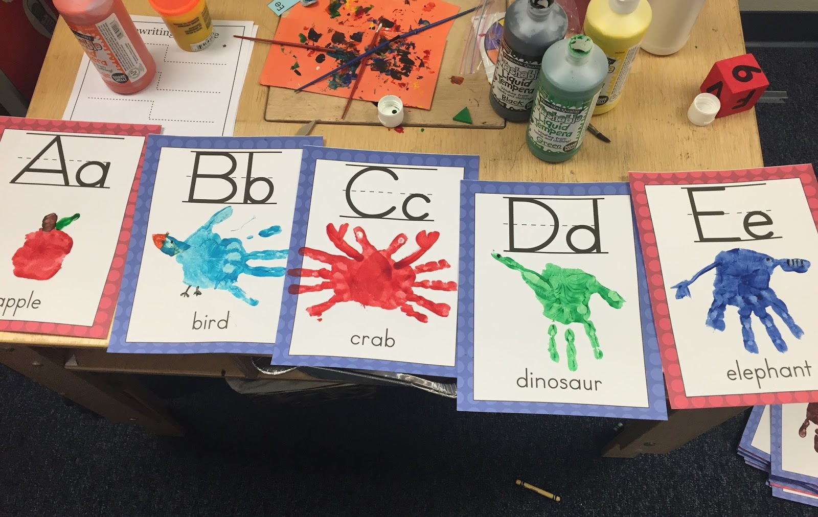 Ms. Moran's Kindergarten Classroom Handprint Alphabet