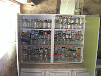 cupboard full of jam jars