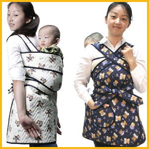 zazak Linen Dot Podaegi Korean baby carrier blanket Wrap Backpack Back Handmade 