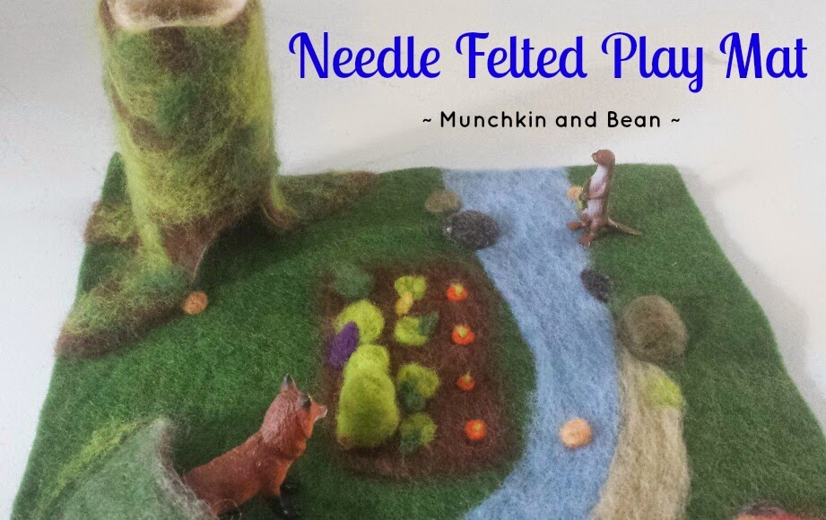 Munchkin and Bean Needle Felted Play Mat