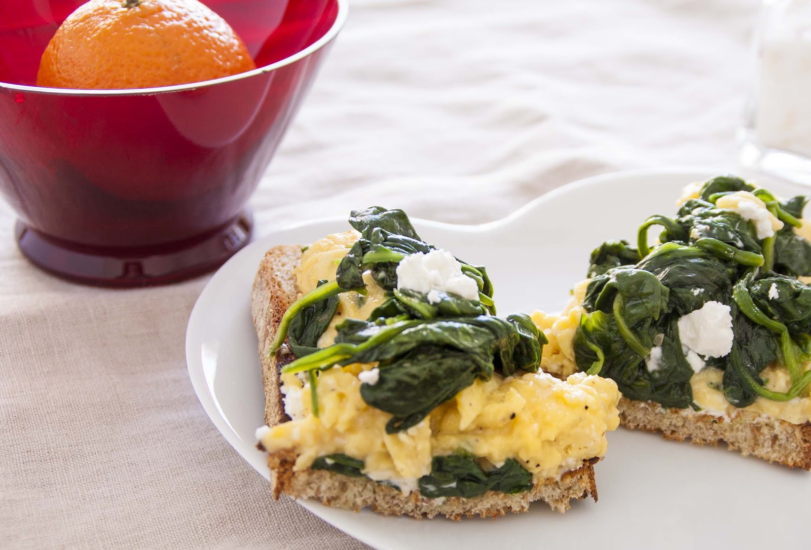 Margie O'Hara A Creative Life Eggs, Spinach and Goat Cheese