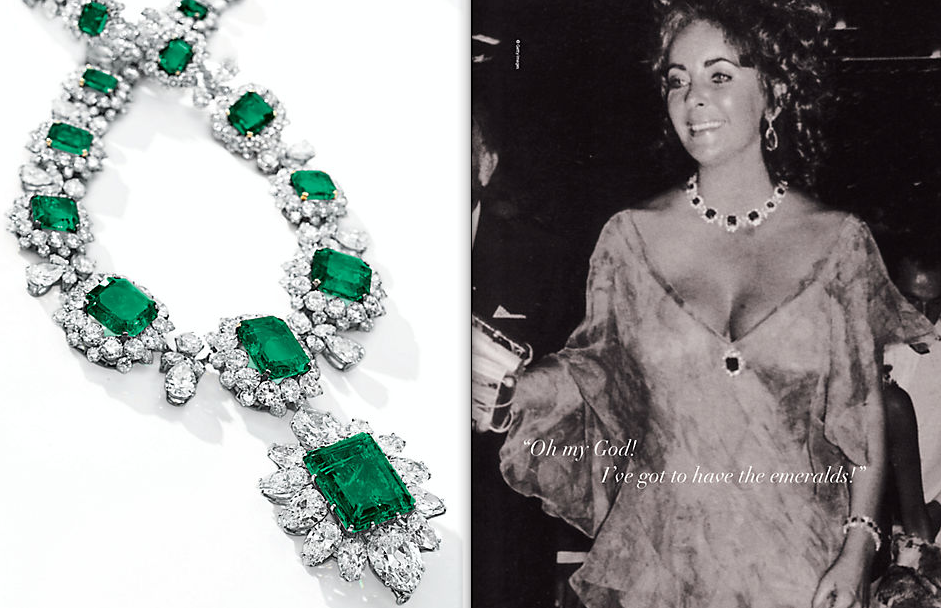 Elizabeth Taylor's Bulgari emeralds. Diamonds in the Library