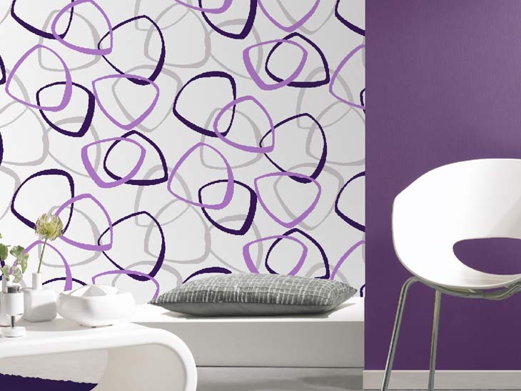 Papier peint CASTORAMA - Papier Peint Violet Pas Cher