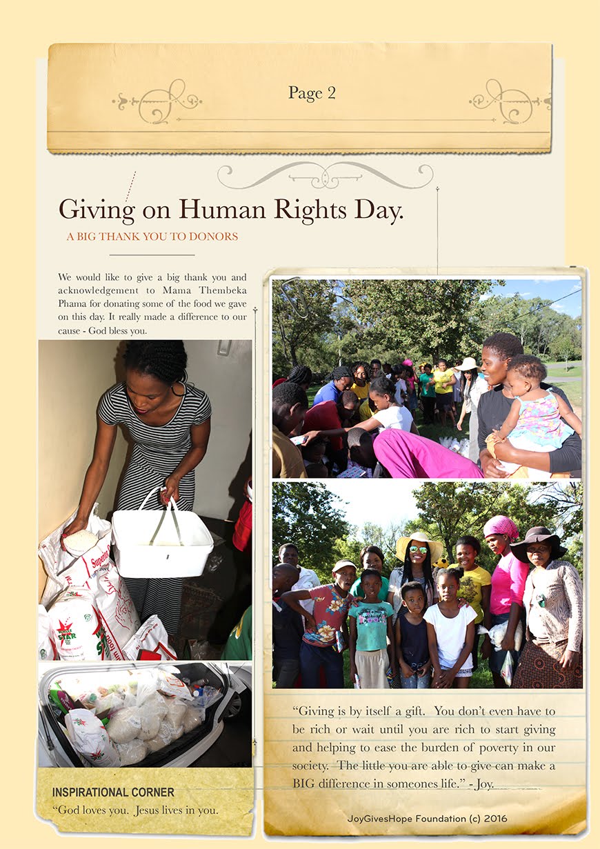 Giving on Human Rights Day (Part 2)