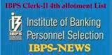 IBPS clerk-II 4th round of allotment ibps clerk-II 4th allotment list