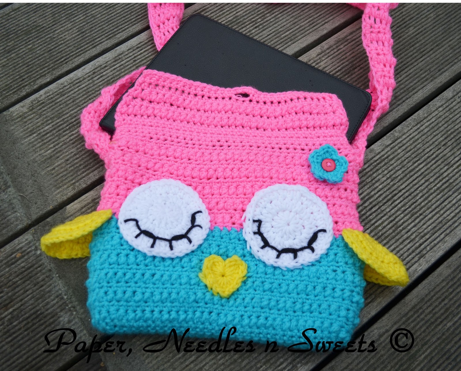 crochet owl purse