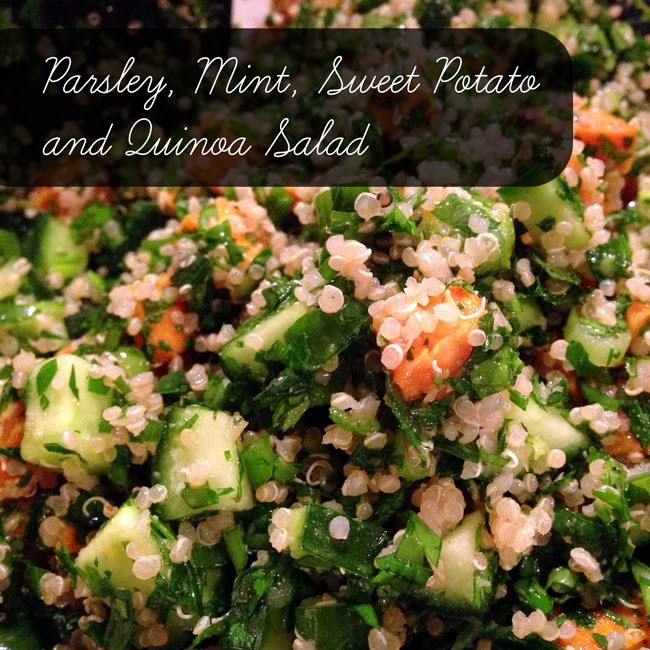 Parsley, Mint, Sweet Potato and Quinoa Salad