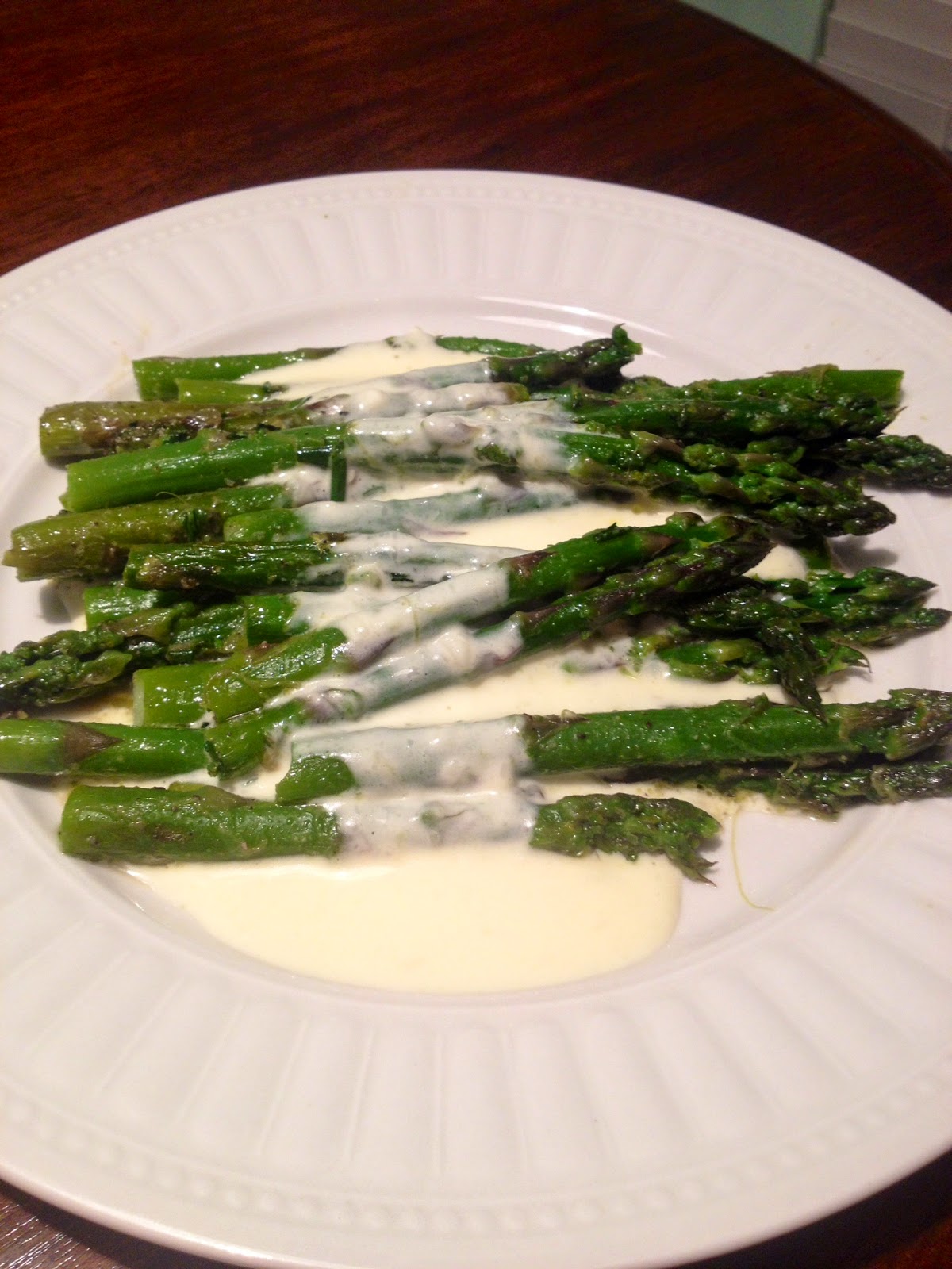 Southern Shortbread Sauteed Asparagus with Gruyere Cream Sauce