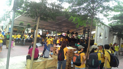 Bersih 4: Huge tents at Medan Pasar