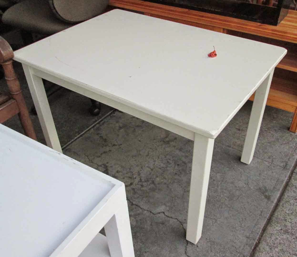 UHURU FURNITURE & COLLECTIBLES: SOLD White End Table - $20
