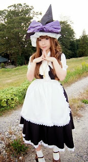 Saku cosplay as Marisa Kirisame from Touhou Project