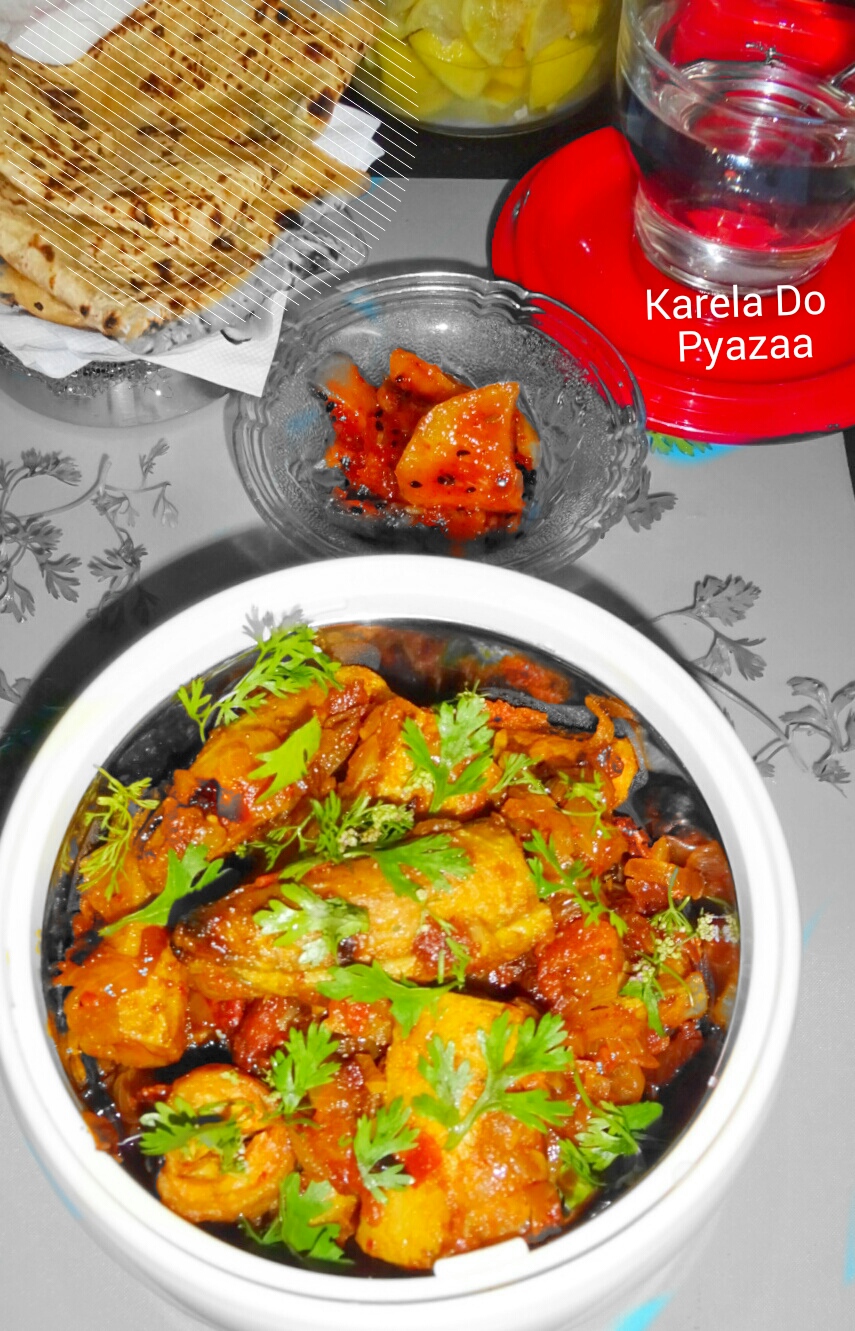 Veg Indian Cooking Karela Do Pyaza Sabzi