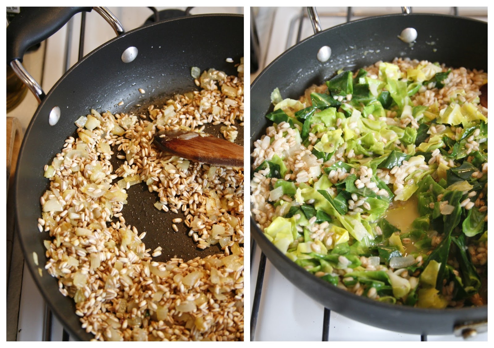 Spring Greens and Goats Cheese Spelt Risotto The Hackney Pantry