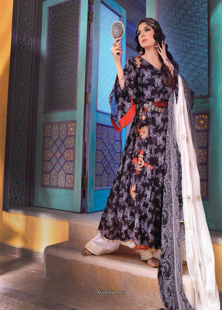 Mahnoor Baloch Long Shirt And Punjabi Salwar Nishat Lawn Collection