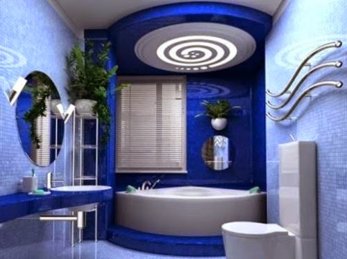 10 Baños modernos en color azul - Colores en Casa