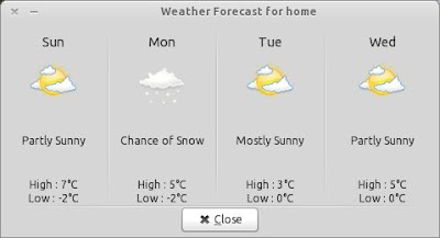 Weather Indicator Forecast, Linux, Ubuntu