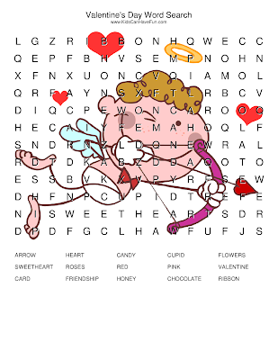 Valentines Word Search Easy 1 Valentines Word Search Easy 1