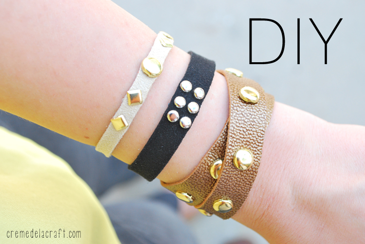 Diy Leather Studded Wrap Bracelet