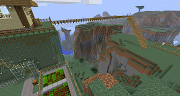 Here's my latest Minecraft home (click on the images to embiggen). (clifftop home)